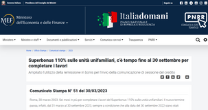 Superbonus villette, arrivato il comunicato del MEF: proroga al 30 settembre 2023