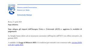 Assegno unico: dall'INPS il nuovo calendario per il pagamento degli importi 