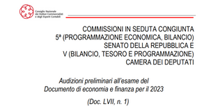 Taglio della pressione fiscale: i commercialisti in audizione sul DEF 2023