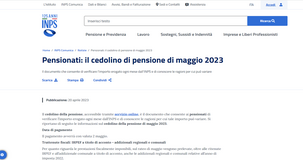 Cedolino pensione INPS maggio 2023: importo e trattenute