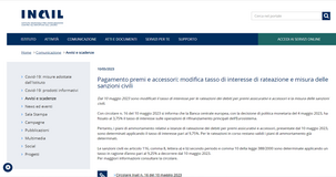 Premi INAIL: rate e sanzioni più care per effetto del nuovo aumento del tasso di interesse 