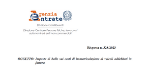 Imposta di bollo immatricolazioni, si applica alle operazioni non soggette a IVA oltre 77,47 euro
