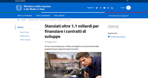 Contratti di sviluppo: in arrivo dal MIMIT 1,1 miliardi di euro, nuovo bando per le filiere strategiche
