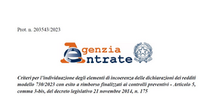 Rimborsi modello 730/2023, le Entrate indicano gli elementi di incoerenza per i controlli