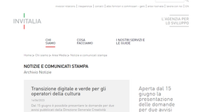 Contributi attività culturali: al via le domande di finanziamento per la transizione digitale e verde