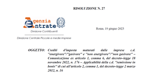 Bonus energia imprese, remissione in bonis per la mancata comunicazione alle Entrate