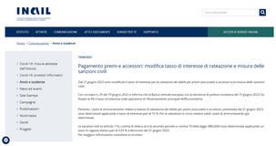 Premi INAIL 2023: nuovo aumento del tasso di interesse per rate e sanzioni civili 