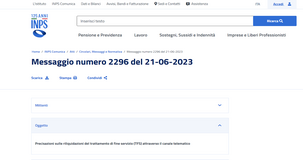 Riliquidazione TFS telematico: istruzioni INPS per la gestione della pratica in caso di variazione dei dati