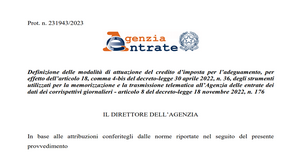 Bonus registratori di cassa 2023: le istruzioni per accedere al credito d'imposta 