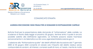 Domanda per la rottamazione quater in scadenza, ma il servizio online ostacola la scelta delle cartelle