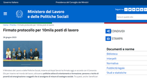 Disoccupazione e assegno di inclusione: con il nuovo protocollo individuati 10.000 posti di lavoro