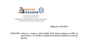 Imposta di registro sul diritto di superficie