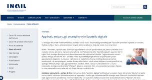 Assistenza INAIL: con il nuovo sportello digitale l'appuntamento si prenota e gestisce dall'APP