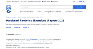 Cedolino pensione agosto 2023: nell'accredito INPS anche trattenute e rimborso del modello 730 