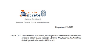Acquisto casa vacanze, l'IVA è detraibile se si esercita attività ricettiva