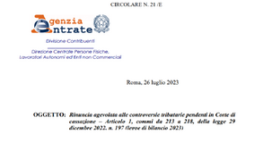 Tregua fiscale, nuovi chiarimenti sulle liti pendenti: rinuncia alternativa alla definizione agevolata