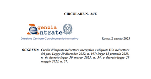 Bonus energia imprese e IVA agevolata: la circolare delle Entrate