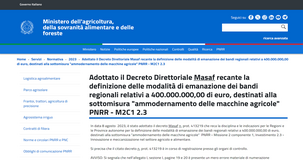 Bonus macchine agricole: in arrivo contributi per 400 milioni di euro