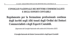 Regolamento formazione professionale continua Commercialisti ed Esperti Contabili