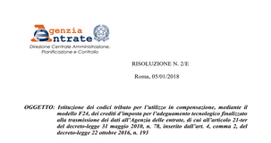 Credito d'imposta adeguamento tecnologico spesometro e lipe dal 1° gennaio 2018