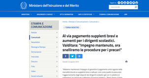 Stipendi scuola: al via il pagamento degli arretrati per i supplenti e l'aumento per i presidi