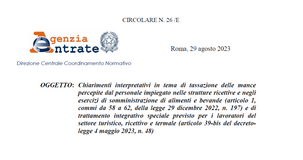Tassazione mance e trattamento integrativo speciale: i chiarimenti delle Entrate