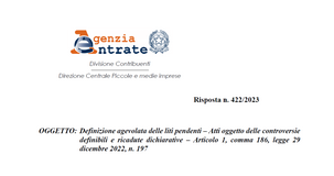 Se si sceglie la definizione agevolata delle liti pendenti si può rigenerare un credito IVA?