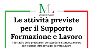 Quali sono le attività e i corsi previsti per il supporto per la formazione e il lavoro