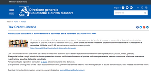 Bonus librerie 2023: prorogata la scadenza, domanda per il credito d'imposta entro l'8 novembre