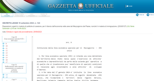 ZES unica Sud: la conferma nella legge di conversione del decreto Sud