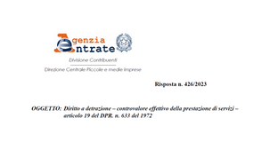 Detrazione IVA: agevolazione per il controvalore effettivo dei servizi solo con il pagamento dell'imposta