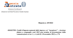 Bonus energia in scadenza: accesso libero al credito d'imposta anche per la fattura a conguaglio
