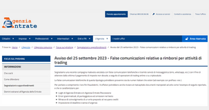 Trading online e criptovalute: l'Agenzia delle Entrate non invia sms su eventuali pagamenti di imposte