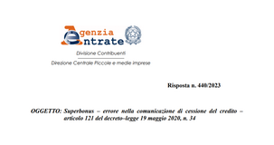 Errori comunicazione cessione del credito: a pagare è il beneficiario del superbonus