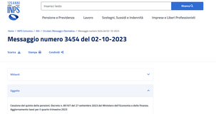 Cessione del quinto della pensione: i nuovi tassi in vigore dal 1° ottobre 2023
