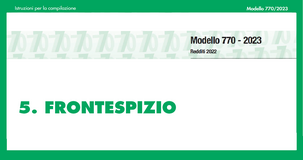 Modello 770/2023: la compilazione del frontespizio
