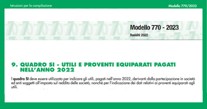 Modello 770/2023: il quadro SI