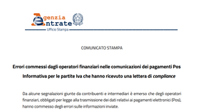 Scontrini elettronici e POS con dati diversi, le Entrate: errori nelle lettere di compliance, annullamento in corso