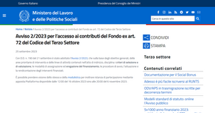 Fondo attività di interesse generale: domande per i contributi agli ETS dal 16 ottobre