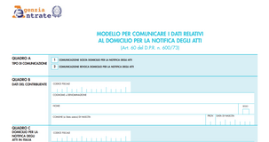 Comunicazione domicilio Agenzia delle Entrate: come fare?