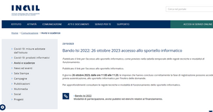 Bando ISI INAIL: click day alle 11 di oggi, 26 ottobre 2023