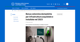 Bonus colonnine domestiche: domanda dal 9 novembre per le spese sostenute nel 2023 