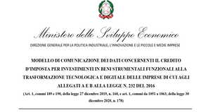Beni strumentali, comunicazione degli investimenti al MIMIT entro il 30 novembre 2023