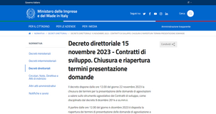 Contratti di sviluppo: sportelli in chiusura, riapriranno il 4 dicembre 2023 