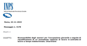 Bonus assunzione giovani under 36: via libera con datore di lavoro diverso da chi ha ricevuto un controllo
