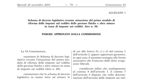Nuova IRPEF: parere positivo, ma attenzione alle regole sugli acconti e sul taglio alle detrazioni