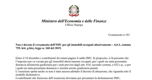 In scadenza il saldo IMU 2023: esenzione per gli immobili occupati senza comunicazione