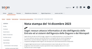 Il sito dell'Agenzia delle Entrate torna a funzionare dopo una pausa dei servizi online