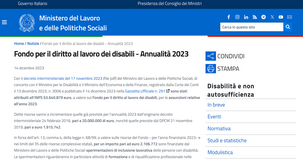 Assunzione persone disabili 2023: 77 milioni per gli incentivi del Fondo per il diritto al lavoro