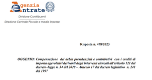 Superbonus, via libera alla compensazione dei crediti con i contributi previdenziali 